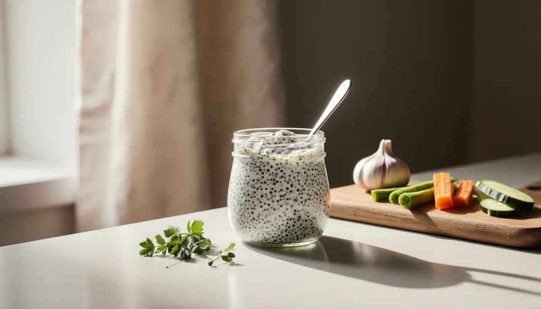 Proteinreicher Chia-Joghurt-Dip (cremig, würzig, schnell)