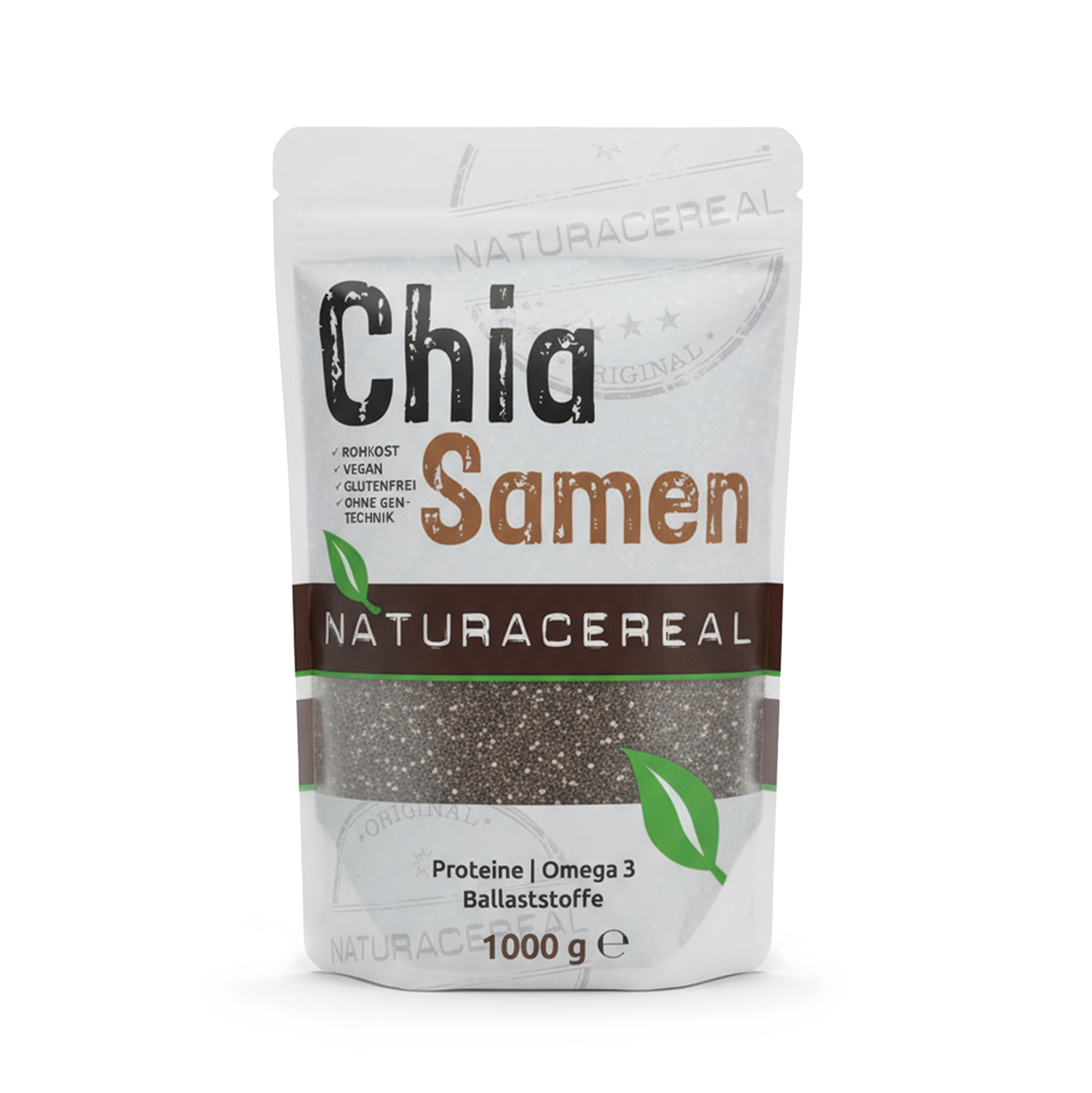 Naturacereal Chia Samen — Premium-Qualität aus Paraguay in 250g, 1kg, 2kg, 5kg und weißer Chia 1kg