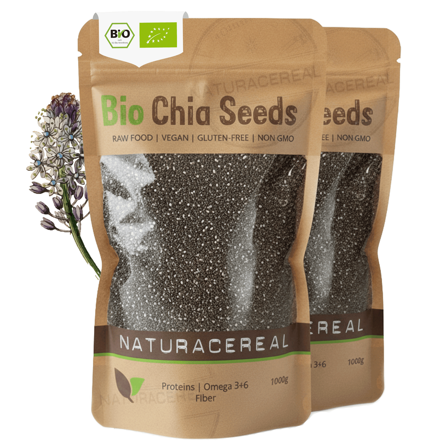 Bio Chia Samen 2kg Familien-Vorrat von Naturacereal aus Paraguay