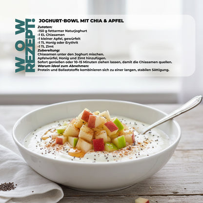 Bio Chia Samen Portionsempfehlung – 15g Tagesportion im Esslöffel