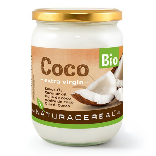 Naturacereal Bio Kokosöl nativ im Glas — kaltgepresst, naturbelassen, in Rohkostqualität
