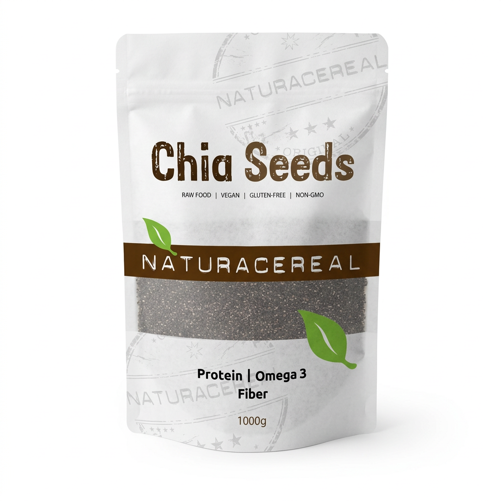 Chia Samen 1kg Beutel von Naturacereal – nährstoffreiche Saat aus Paraguay
